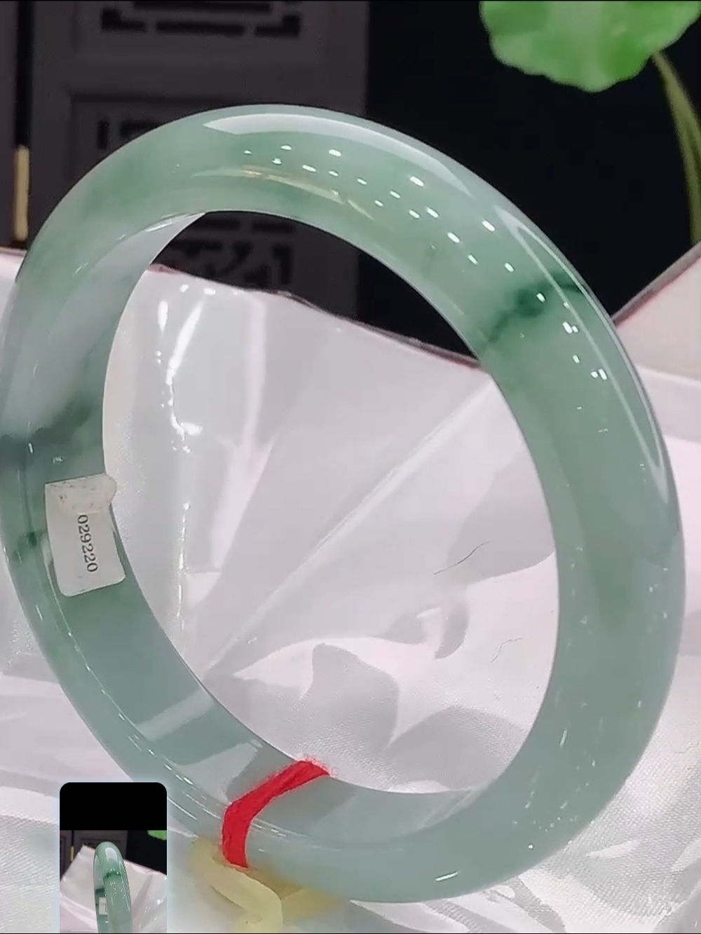 Authentic Burmese Floating Green Jade Bangle Bracelet for Women Size 57/58mm